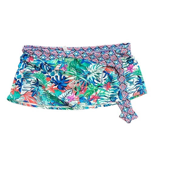 Tommy Bahama Tropical Palm Party Skirted Hipster Swim Skirt - Picture 1 of 6